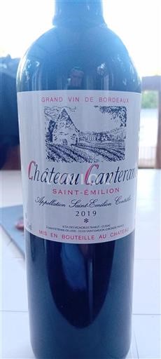 Bordeaux Saint-Émilion Château Canteran 2019