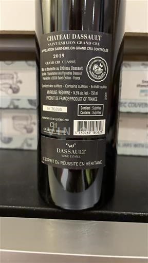 Bordeaux Saint-Émilion Grand Cru Grand Cru Dassault 2019