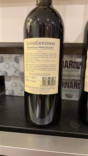 Tuscan Wines Brunello di Montalcino CastelGiocondo 2015