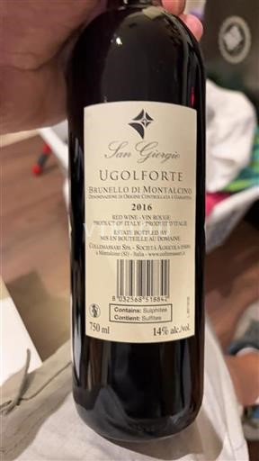 Toscana Brunello di Montalcino San Giorgio Ugolforte 2016