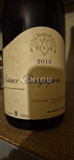 Burgundija Burgundska gricevja Domaine Yves Bazin 2015