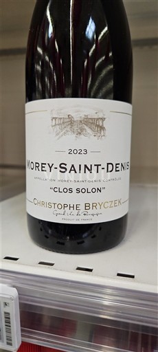 Vin Rouge sec Clos Solon Christophe Bryczek 2023 France Bourgogne Morey-saint-denis AOC Grand Cru