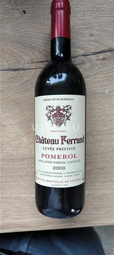 Bordeaux Pomerol Château Ferrand Prestige 2008