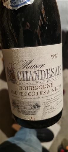 Burgundi Hautes Côtes de Nuits Maison Chandesais 1997