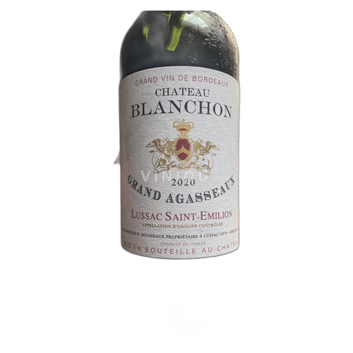 Vin Rouge sec Grand Agasseaux Château Blanchon 2020 France Bordeaux Lussac-saint-émilion AOC