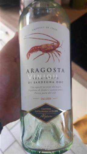 Sardinia Vermentino di Sardegna Cantina Santa Maria La Palma Aragosta Ei vuosikertaa