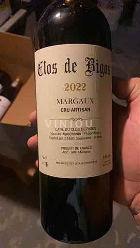 Bordeaux Margaux Clos De Bigos Clos de Bigos 2022