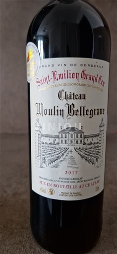 Bordeaux Saint-Émilion Grand Cru Grand Cru Château Moulin Bellegrave 2017