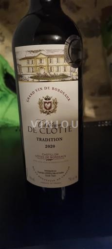 Bordeaux Côtes-de-Bordeaux Château Clotte Tradition 2020
