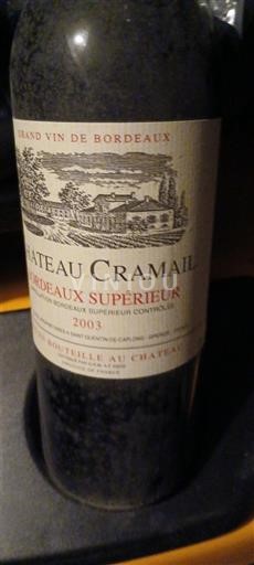 Bordeaux Bordeaux Supérieur Château Cramail 2003