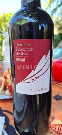 Bordeaux Ospecificerad Domaine Poncereau de Haut Merlot Icke årgångsbetecknad