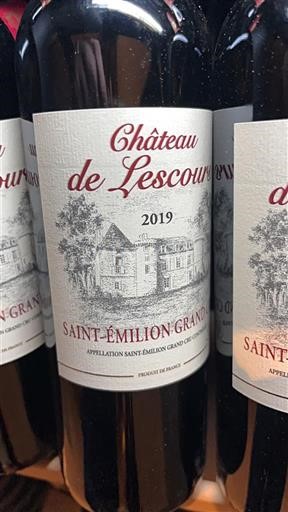 Bordeaux Saint-Émilion Grand Cru Grand Cru Château Lescours 2019