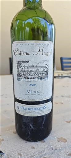 Bordéus Médoc Cru Bourgeois Château Mazails 2009
