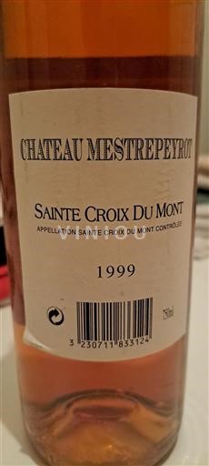 Bordeaux Sainte-Croix-Du-Mont Château Mestrepeyrot 1999