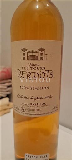 Zuidwest-Frankrijk Monbazillac Château Les Tours des Verdots Sélection de grains nobles 2020