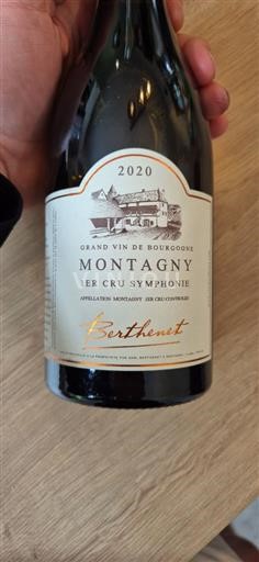Burgundi Montagny Premier Cru Berthenet Symphonie 2020