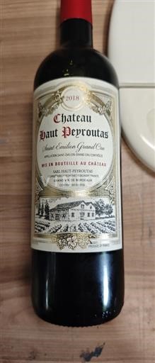 Bordeaux Saint-Émilion Grand Cru Grand Cru Château Haut Peyroutas 2018