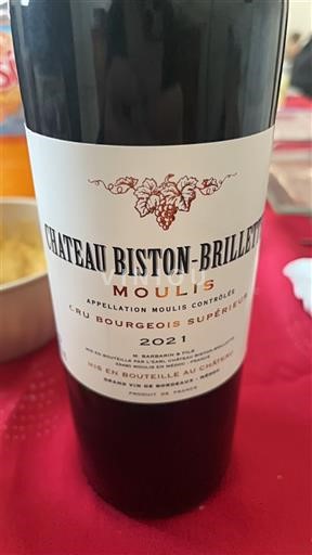 Bordeaux Ni doloceno Cru Bourgeois Supérieur Château Biston-Brillette 2021