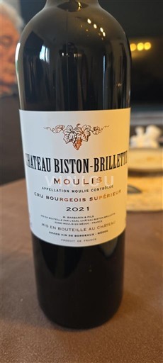 Bordéus Não especificado Cru Bourgeois Supérieur Château Biston-Brillette 2021
