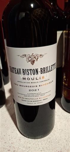 Bordeaux Không được chỉ định Cru Bourgeois Supérieur Château Biston-Brillette 2021