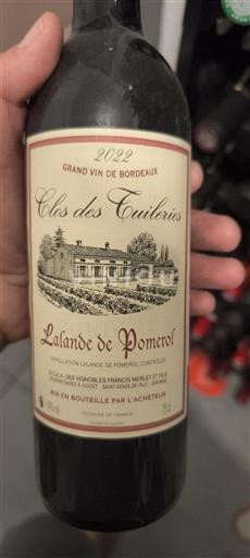 Bordeaux Lalande-de-pomerol Clos des Tuileries 2022
