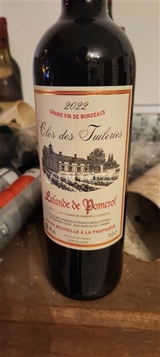 Bordeaux Lalande-de-Pomerol Clos des Tuileries 2022