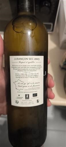 Lounais-Ranska Jurançon Clos Labree Respect et équilibre 2023