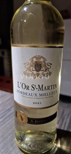Bordeaux Ikke specificeret A. Jeantet & Fils L'Or St-Martin 2021