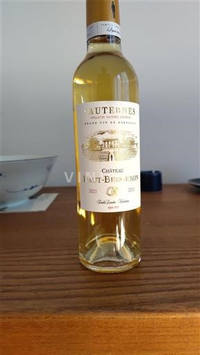 Bordeaux Sauternes Château Haut-Bergeron 2021