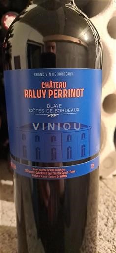 Bordeaux Blaye-Côtes-de-Bordeaux Château Raluy Perrinot Icke årgångsbetecknad