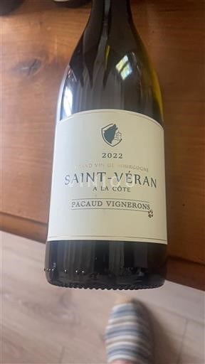 Bourgogne Saint-Véran Pacaud Vignerons À la Côte 2022