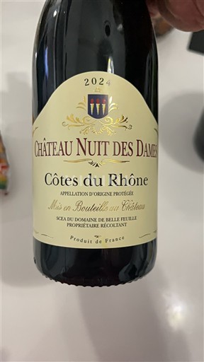Rhônen laakso Côtes-du-rhône Château Nuit des Dames 2024