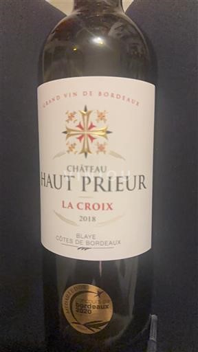 Bordeaux Blaye-côtes-de-bordeaux Château Haut Prieur La Croix 2018