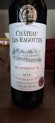 Bordéus Château Les Ragottes Le Moulin 2015