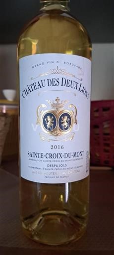 Bordeaux Sainte-Croix-Du-Mont Château Des Deux Lions 2016
