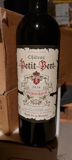 Bordoja Saint-Émilion Grand Cru Grand Cru Château Petit Bert 2016
