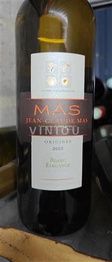 Langvedok Ni doloceno Jean-Claude Mas Blanc Élégance 2022
