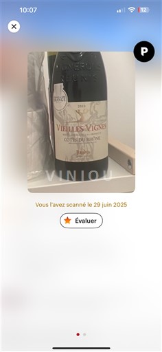 Rhônedalen Côtes du Rhône Generos Reunis Vieilles Vignes 2010