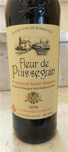Bordeaux Puisseguin-Saint-Émilion Fleur de Puisseguin 2016