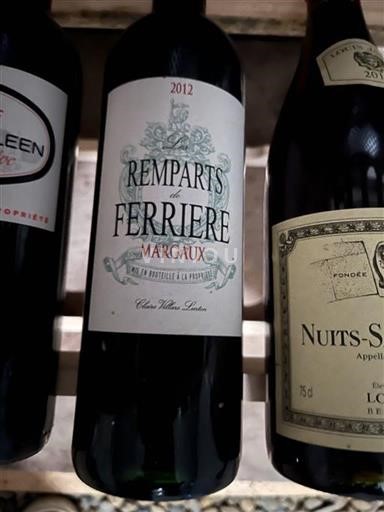Bordeaux Margaux Remparts de Ferriere 2012