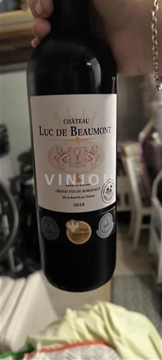 Bordéus Château Luc de Beaumont 2018