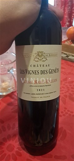 Bordeaux Lussac-Saint-Émilion Château Les Vignes des Genêts 2021