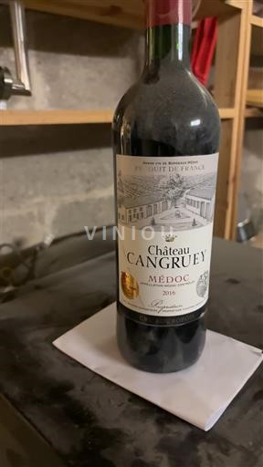 Bordeaux Médoc Château Cangruey 2016