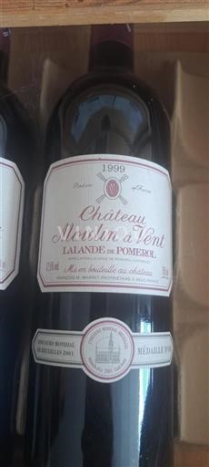Burdeos Lalande-de-Pomerol Château Moulin à Vent 1999