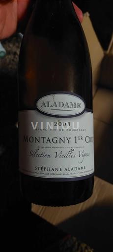 Borgonha Não especificado Premier Cru Domaine Stéphane Aladame Sélection Vieilles Vignes 2008