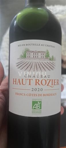 Bordeaux Francs-Côtes-de-Bordeaux Château Haut Rozier 2020