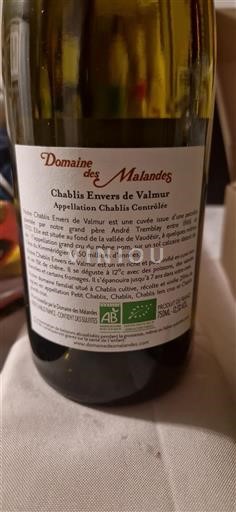Bourgogne Chablis Domaine Des Malandes Envers de Valmur 2023