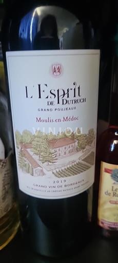 Burdeos Moulis-en-Médoc Château Dutruch Grand Poujeaux L'Esprit de Dutruch 2019