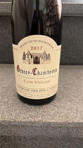 Burgund Gevrey-chambertin Domaine Philippe Livera Clos Village 2017