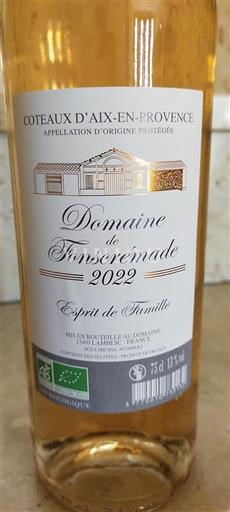 Provenza Coteaux d'Aix-en-Provence Domaine Fonscrémade Esprit de Famille 2022